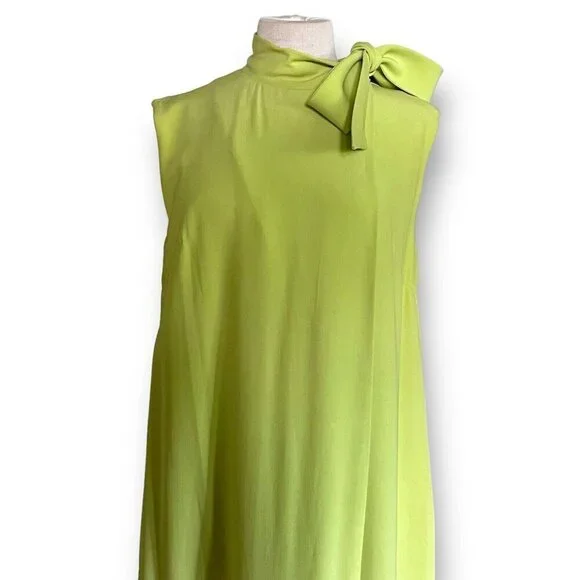 Vintage 1960s Elizabeth Arden Womens Jumpsuit Sz Large Lime Green Wide Leg Mod - Picture 4 of 14